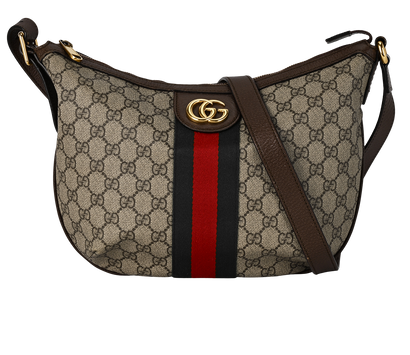 Ophidia Crossbody, £550, Handbags, Beige, Canvas, Front view